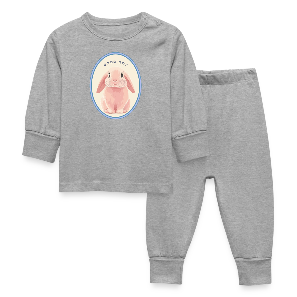 Baby Pyjama Good Boy Bunny - Grau meliert