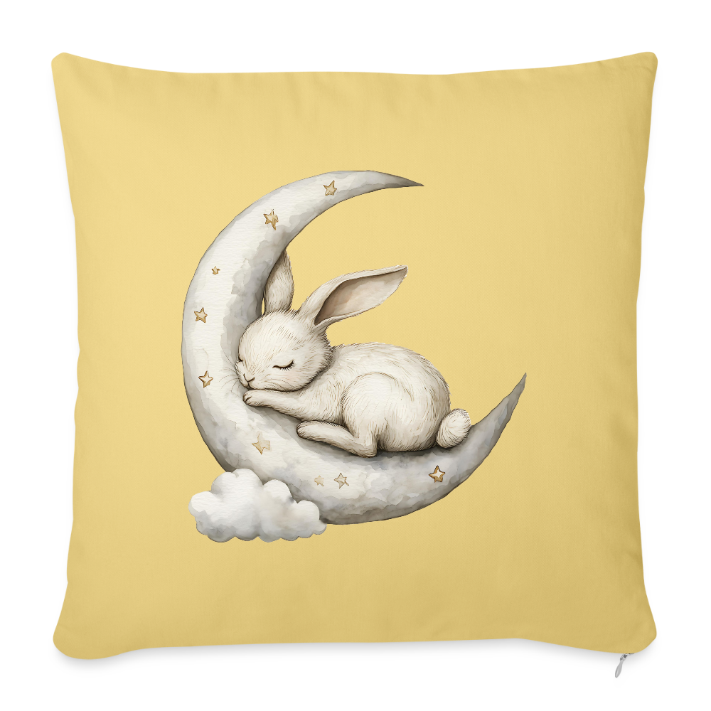 Mond Kaninchen Kissen 45cm x 45cm ( inkl. Füllung ) - Hellgelb