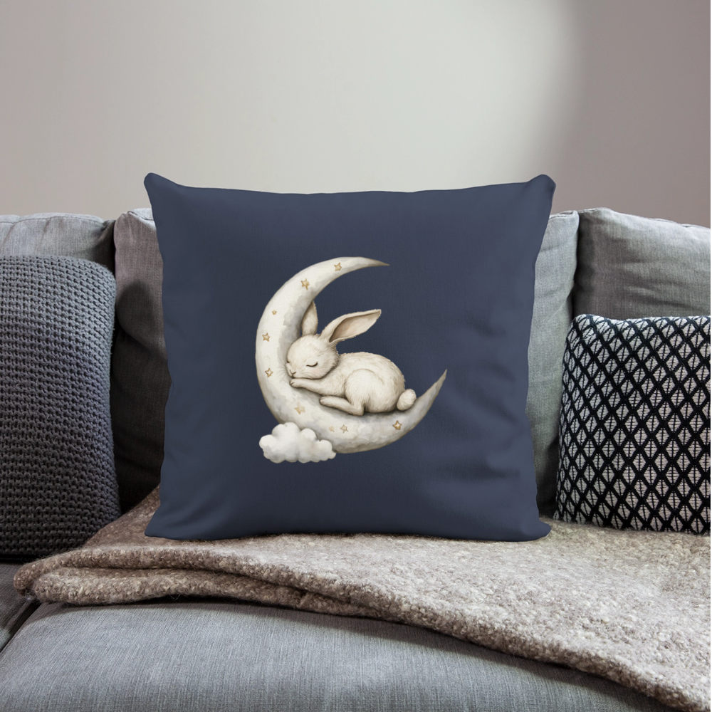 Mond Kaninchen Kissen 45cm x 45cm ( inkl. Füllung ) - Navy