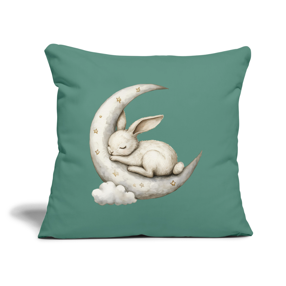 Mond Kaninchen Kissen 45cm x 45cm ( inkl. Füllung ) - Tanngrün
