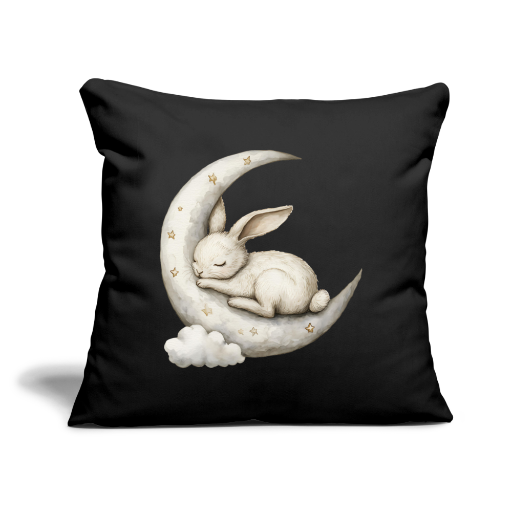 Mond Kaninchen Kissen 45cm x 45cm ( inkl. Füllung ) - Schwarz