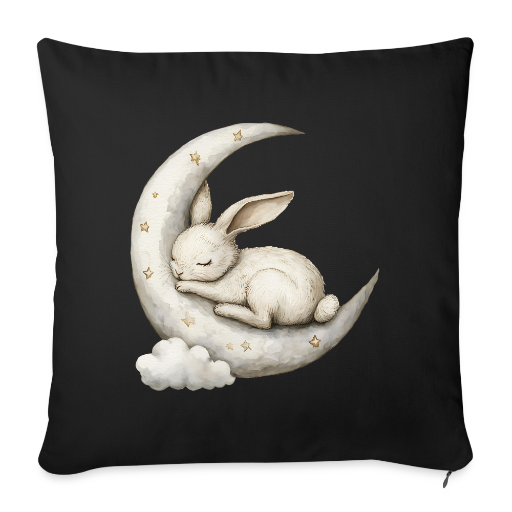 Mond Kaninchen Kissen 45cm x 45cm ( inkl. Füllung ) - Schwarz
