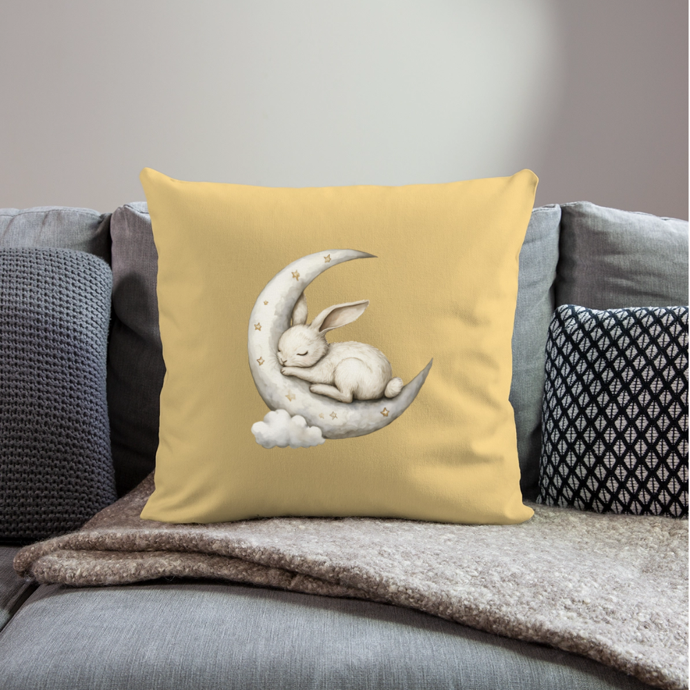 Mond Kaninchen Kissen 45cm x 45cm ( inkl. Füllung ) - Hellgelb