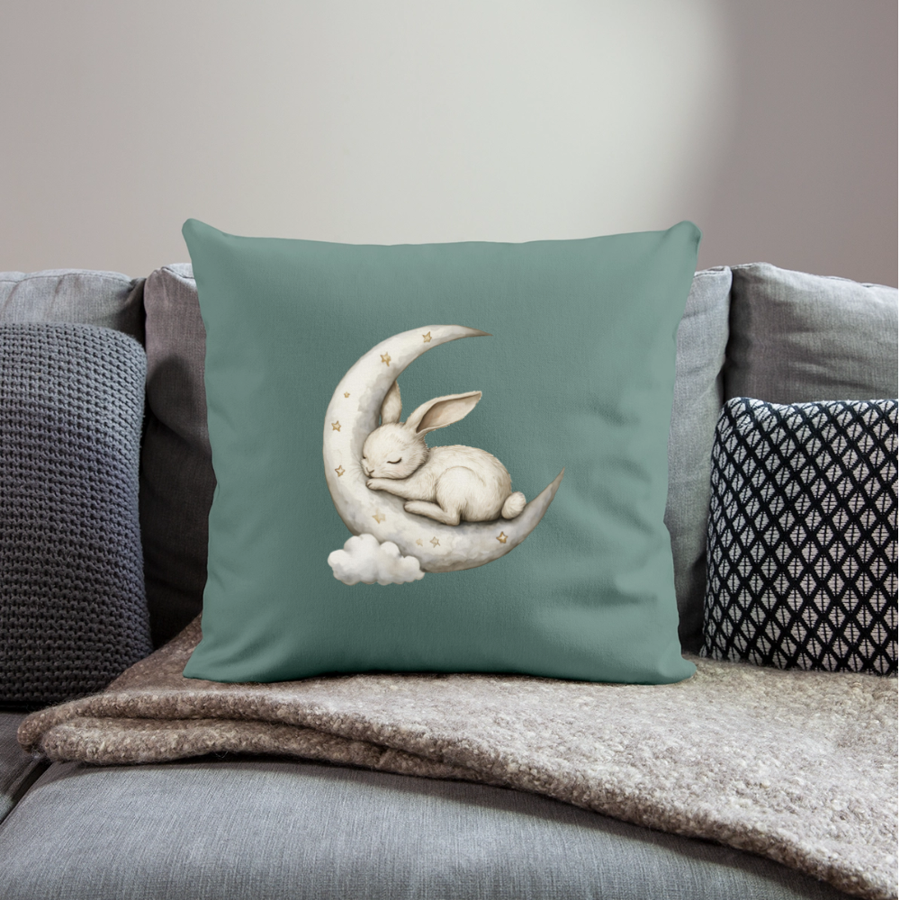 Mond Kaninchen Kissen 45cm x 45cm ( inkl. Füllung ) - Tanngrün