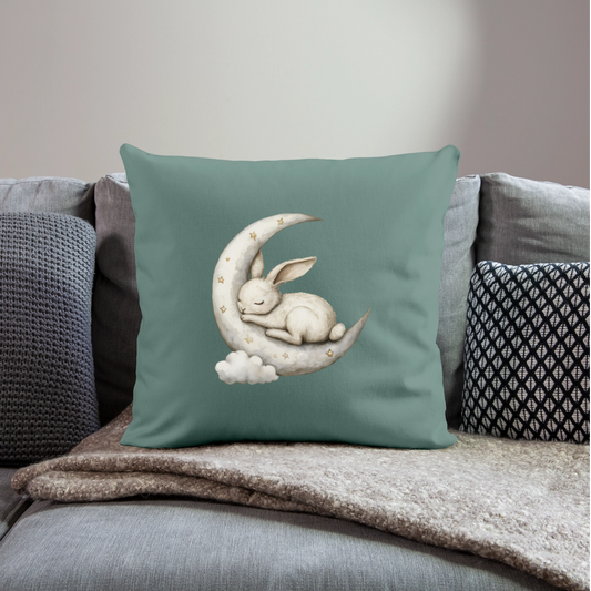 Mond Kaninchen Kissen 45cm x 45cm ( inkl. Füllung ) - Tanngrün