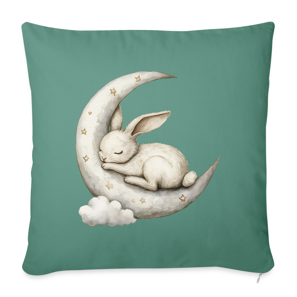 Mond Kaninchen Kissen 45cm x 45cm ( inkl. Füllung ) - Tanngrün