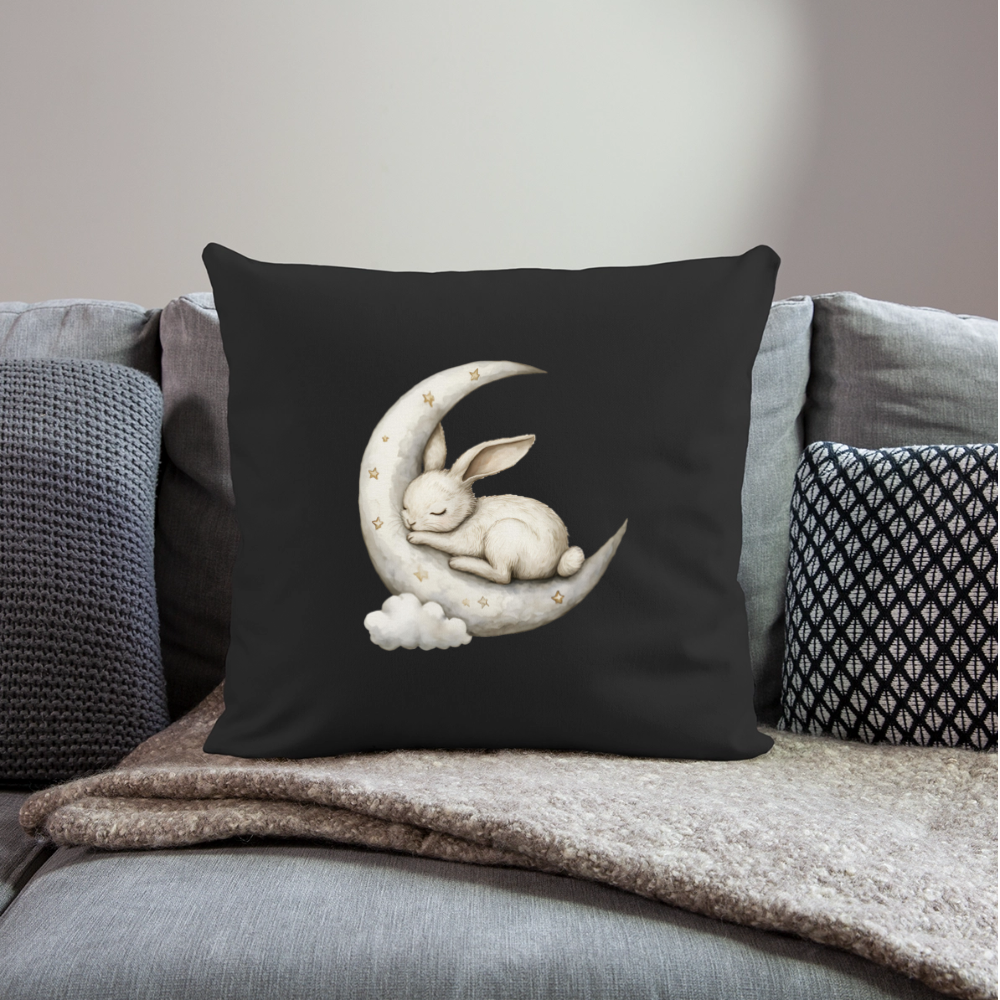 Mond Kaninchen Kissen 45cm x 45cm ( inkl. Füllung ) - Schwarz