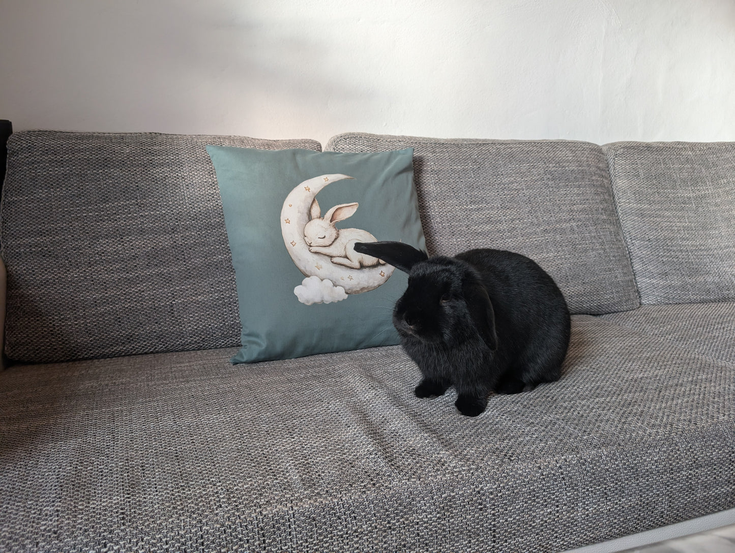 Mond Kaninchen - Kissen inkl. Füllung